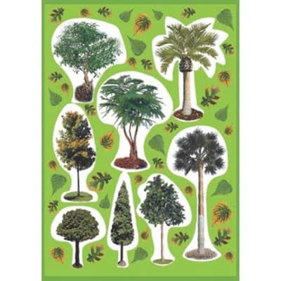 גזירות קרטון עצים <BR>18 יח