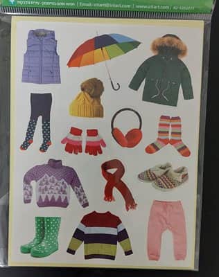 מדבקות לבוש חורף אמיתי <BR>10 דף