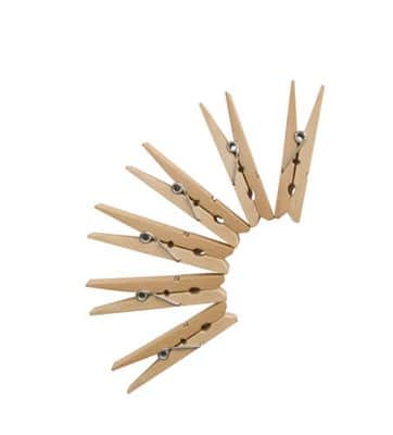 אטבי עץ טבעי 45 מ"מ 24 יח <BR> בחר צבע