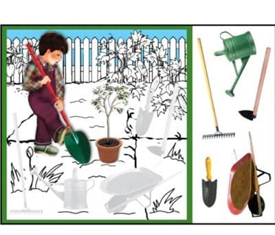 יצירה אני שותל+גזירות להדבקה <BR>36 יח