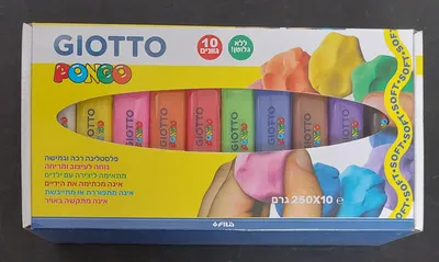 סט פלסטלינה 10 גוונים אומגה