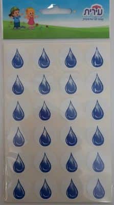 מדבקות טיפות <BR>4 בשורה <BR>10 בשורה